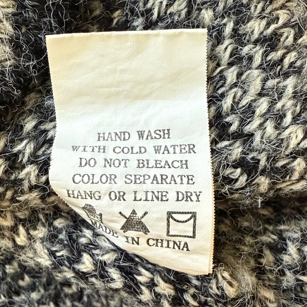 Dreamers by Debut tan/black plaid Long Sweater cardigan S